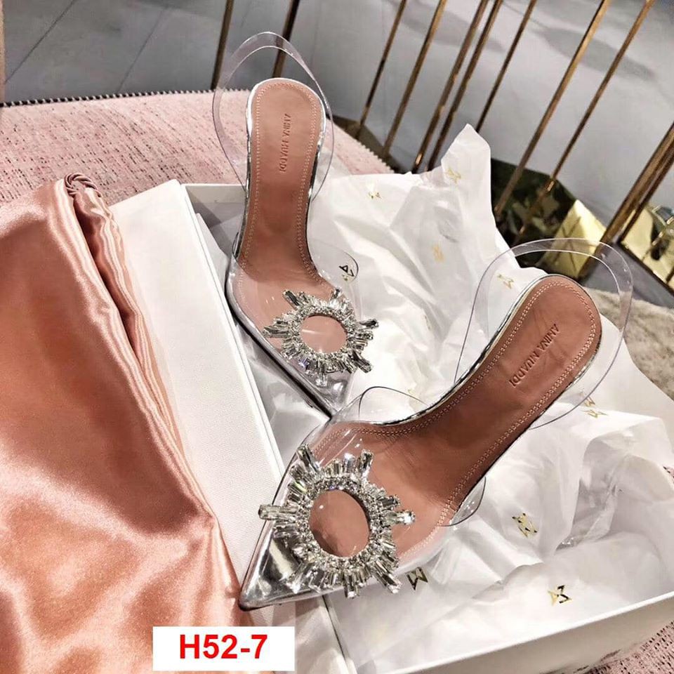 H52-7 Amina Muaddi sandal cao 10cm siêu cấp