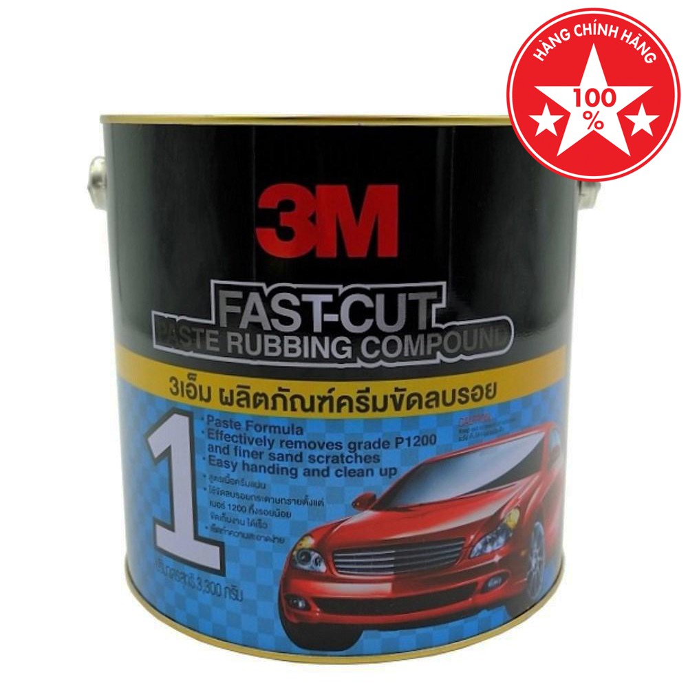 Hợp Chất Đánh Bóng Xóa Xước Sơn Xe 3M Fast-Cut 3.300g (B1)