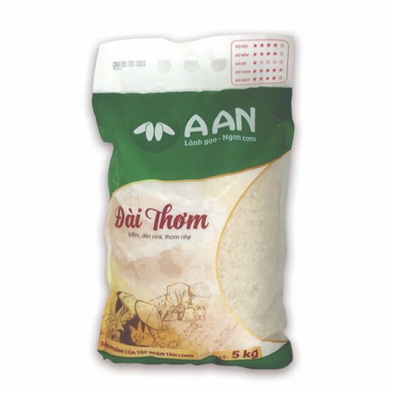 Date Mới] Gạo Đài Thơm 8 A AN Dẻo, Ngon, Mùi Thơm Nhẹ Túi 5kg