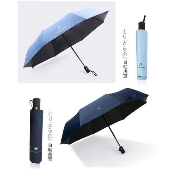 Ô bấm đóng mở gấp gọn phủ lớp chống tia UV 2 lớp, ô dù chống nắng chất lượng cao