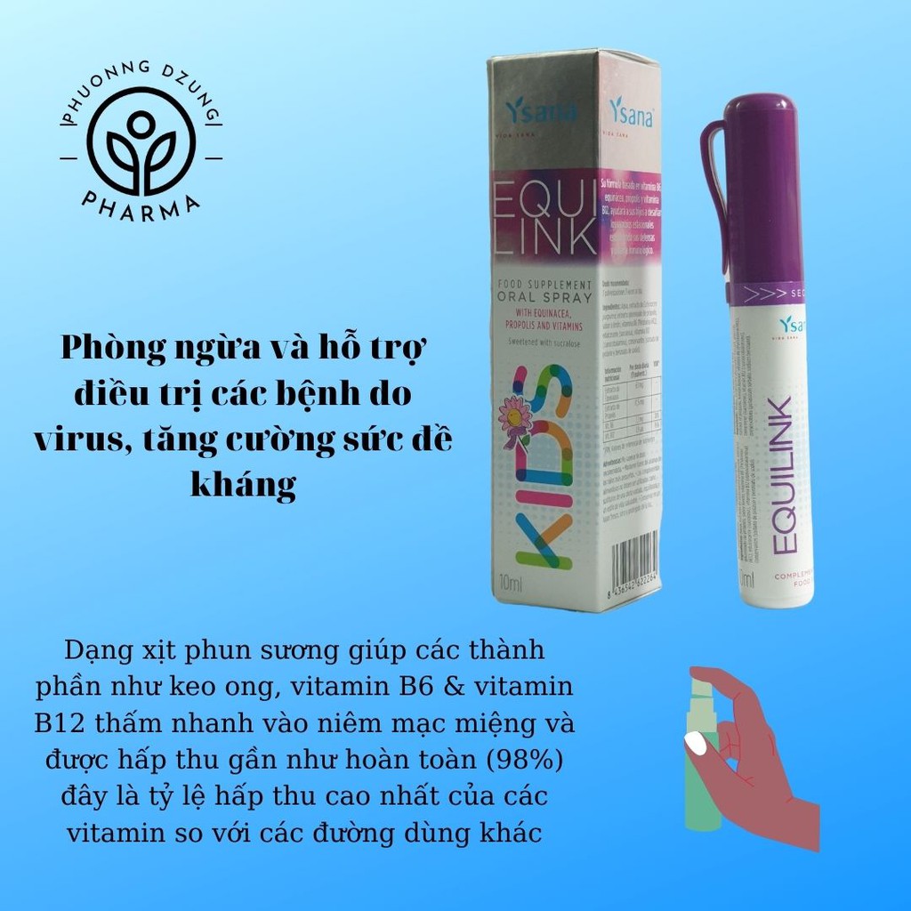 💥Vitamin thực phẩm bổ sung💥Equilink Kids -Dạng Xịt -Tăng Cường Sức Đề Kháng Và Hệ Miễn Dịch Cho Trẻ