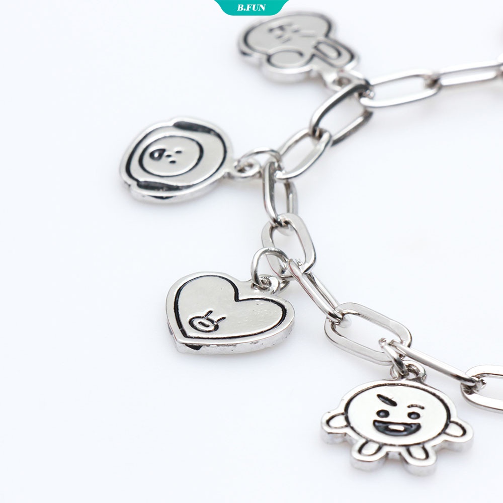 Vòng Tay Trang Sức Hoạt Hình BTS BT21 Bằng Hợp Kim A.R.M.Y