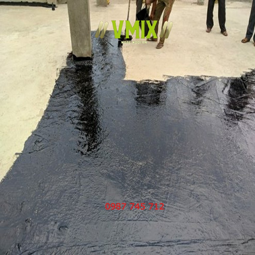 Nhựa đường chống thấm tiết kiệm chi phí thi công chống thấm cho sàn mái bê tông, cho tường ngoài nhà, cho vệ sinh.