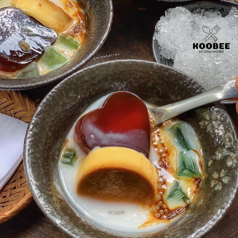 Hộp bánh flan trái tim - Khuôn làm bánh da lợn, thạch rau câu, bánh xu xê, caramen CÓ NẮP CHỊU NHIỆT KHÔNG MÙI