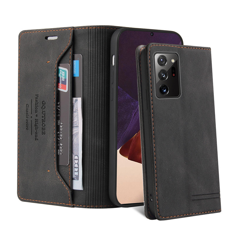 Bao Da Pu Màu Trơn Có Ngăn Đựng Thẻ Tiện Dụng Cho Samsung Galaxy Note 20 Ultra 10 Plus Lite 9 8 A32 A51 A71 5g 4g