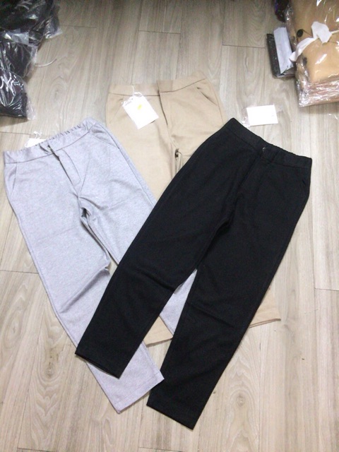 (ảnh thật +video) quần baggy dạ nữ cạp cúc chun lưng | BigBuy360 - bigbuy360.vn