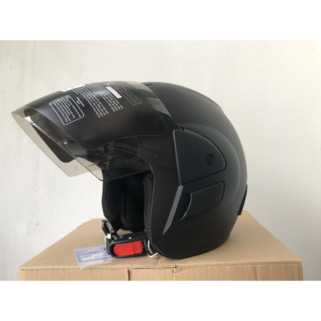 Mũ bảo hiểm 3/4 có kính Asia helmet, mũ trùm tai