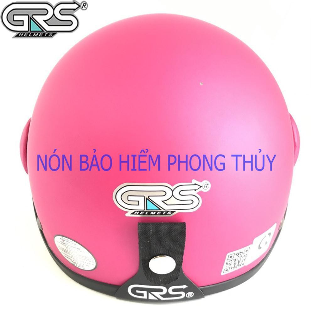 Mũ bảo hiểm nửa đầu kính trà chống lóa cao cấp -  GRS A33K (có thể chọn mầu) - Vòng đầu 56-58cm - Bảo hành 12 tháng