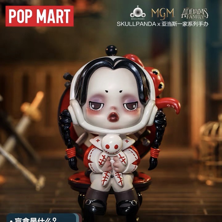 Mô Hình Búp Bê Popmart Dễ Thương Sưu Tầm Skullpanda x Addams Family Series Có Sẵn