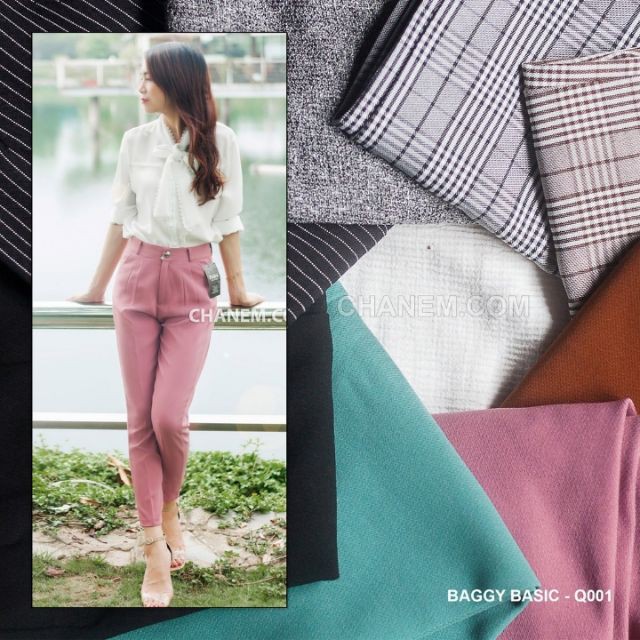 Quần Baggy Công Sở freeshipquần Baggy Công Sở Ống Bằng chất vải tuyết mưa vitex dày dặn co giãn nhẹ