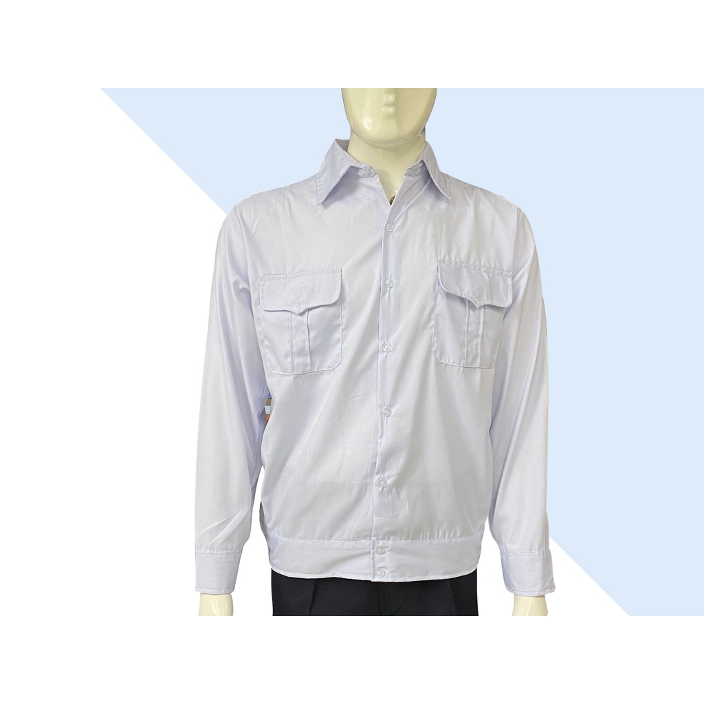 Quần Áo Bảo Hộ Lao Động Nam Nữ Kaki Quần Đen Áo Trắng Dài Tay Loại Dày Dặn Ocean Uniform