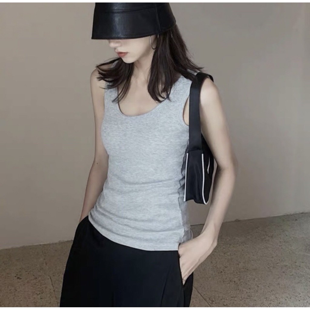 Áo sát nách nữ cotton big size co dãn thoải mái từ 45 đến dưới 68kg