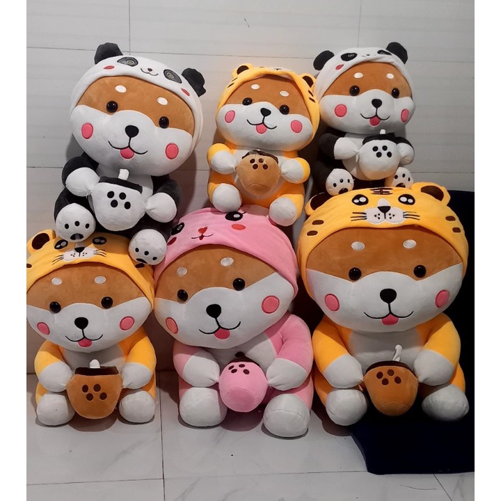 Gấu Bông Chó ShiBa Cosplay Cọp, Hổ, gấu bông shiba cosplay gấu trúc, gấu bông shiba cosplay thỏ, gấu bông ship hỏa tốc