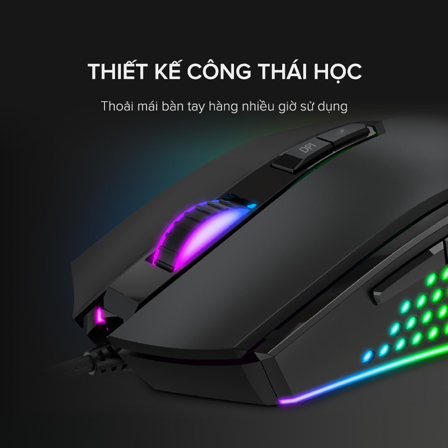 【Giao hàng nhanh】Chuột Gaming HAVIT MS814, 16 Triệu Màu RGB, 6 Chế Độ DPI, Tích Hợp 7 Nút Điều Chỉnh - Chính Hãng BH 12T