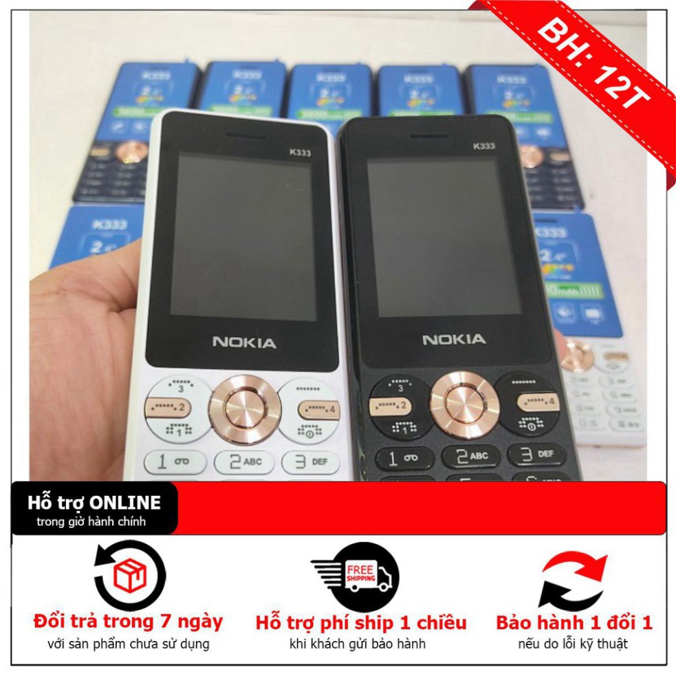BUNG NÔ GIÁ Điện thoại 4 sim NOKIA K333 - Thiết kế nhỏ gọn, bảo hành 12 tháng BUNG NÔ GIÁ