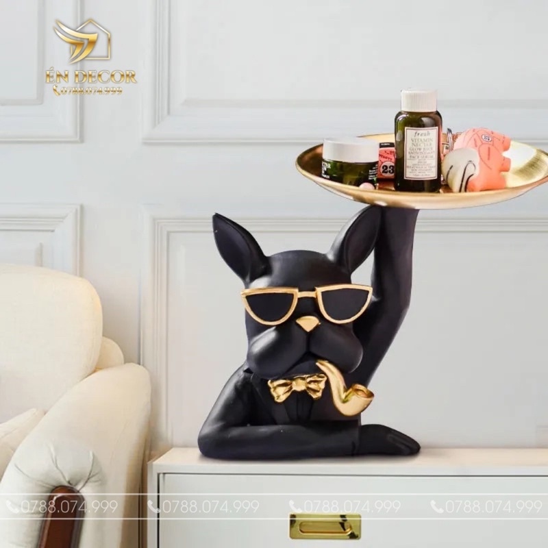 Chó Decor,Trang Trí, Chó Để chìa khoá, Để bánh kẹo trang trí phòng khách, Én Decor