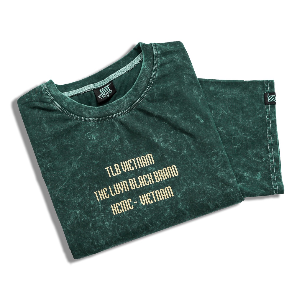 Áo thun tay lỡ ACID WASH, phông Unisex nam nữ, Cotton oversize form vừa, Màu xanh wash, TLB VIETNAM