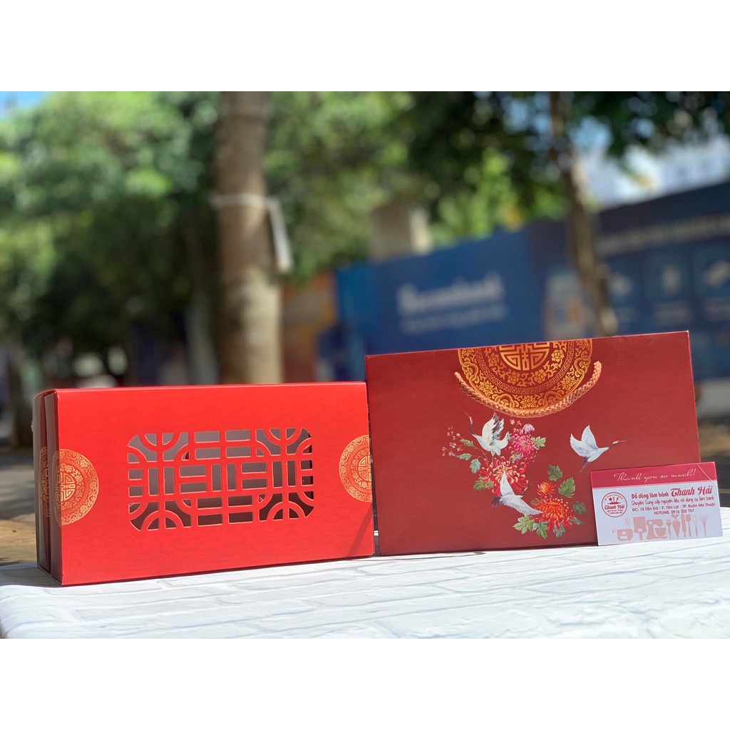 Hộp Trung Thu 4 Bánh 2 Tầng ĐOÀN VIÊN Không Hộp Con .