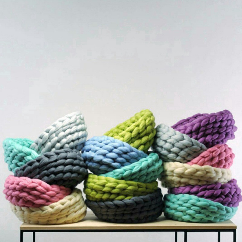 Cuộn len đan dày mềm mại phong cách Hàn Quốc