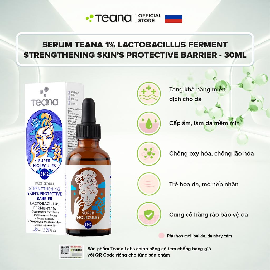 Serum Teana 1% Lactobacillus Ferment SM2 Super Molecules Strengthening Skin’s Protective Barrier chống lão hóa