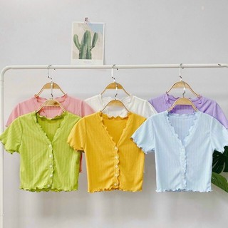 Áo crotop viền bèo