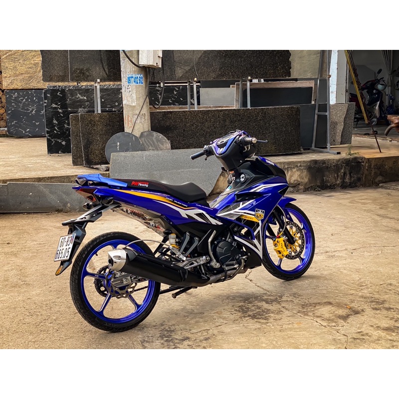 Tem Rời Exciter 150 mẫu Y15zr cao cấp dán cho xe màu xanh