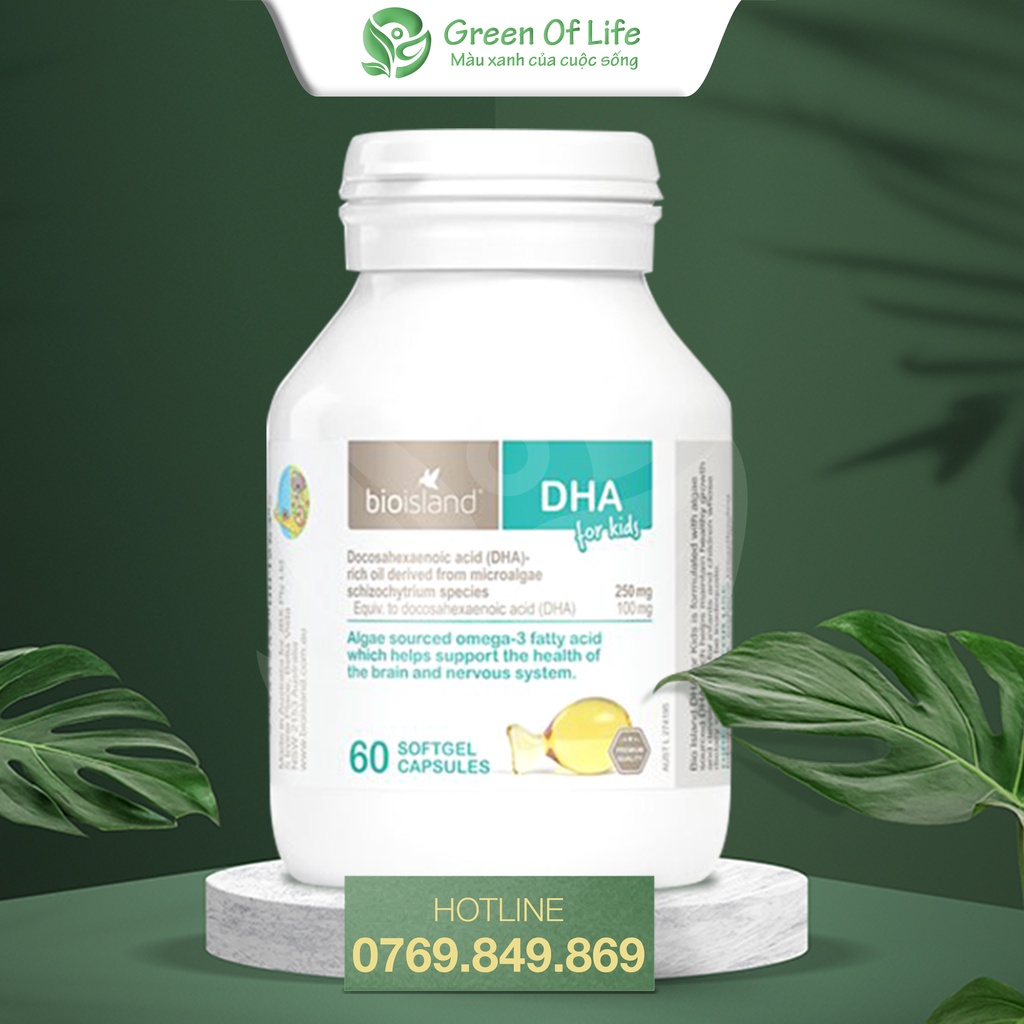 Viên bổ sung Dầu cá Bio Island DHA của Úc phát triển trí não cho bé