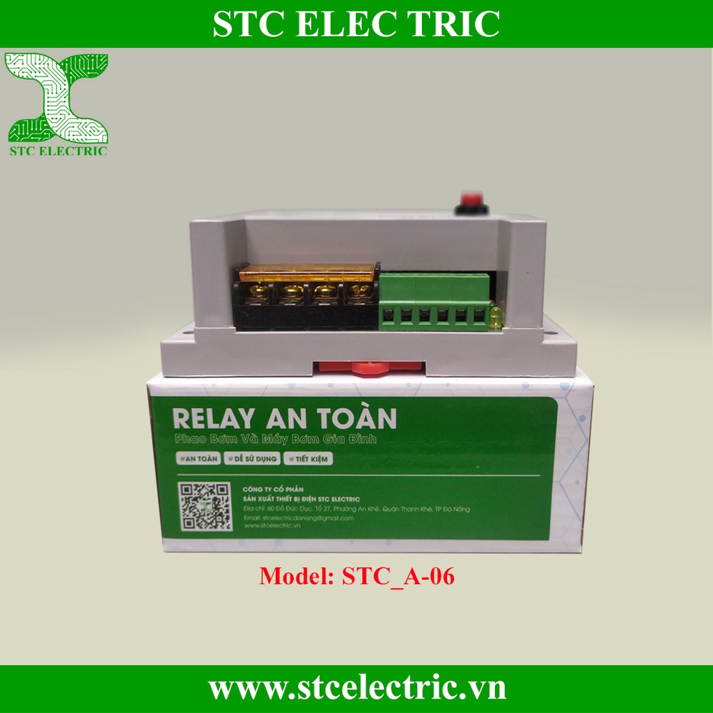 Rơ le an toàn phao điện, phát hiện mất nước chống cháy máy bơm STC_A06 CHÍNH HÃNG STC ELECTRIC