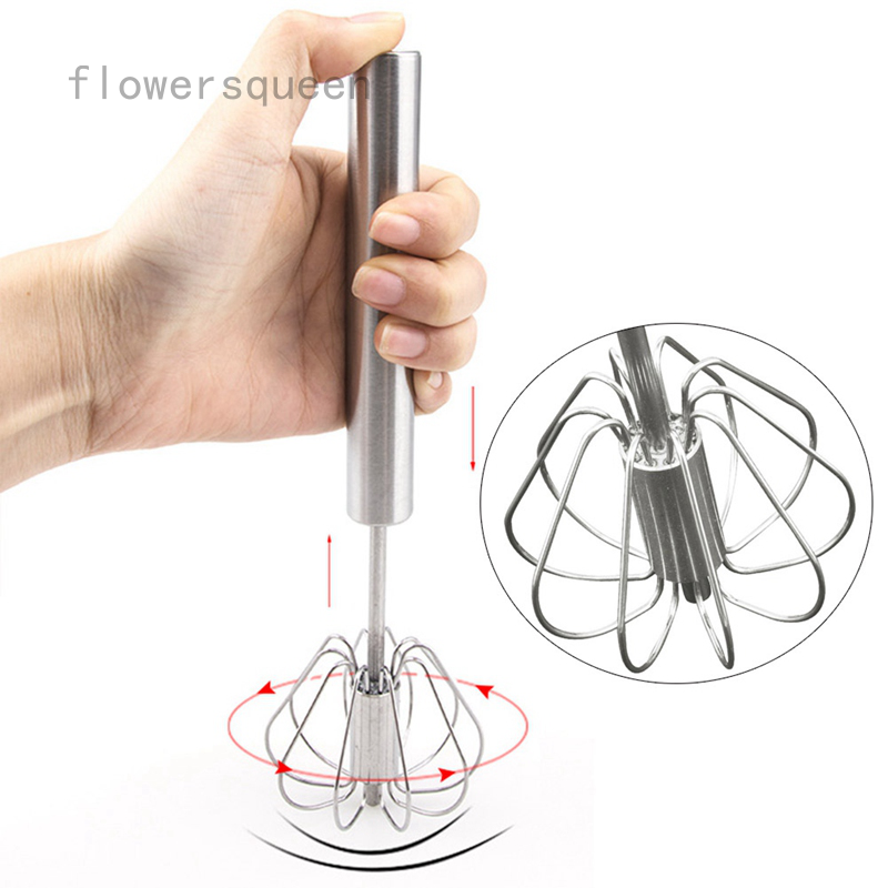 flowersqueen Dụng Cụ Đánh Trứng Bằng Thép Không Gỉ