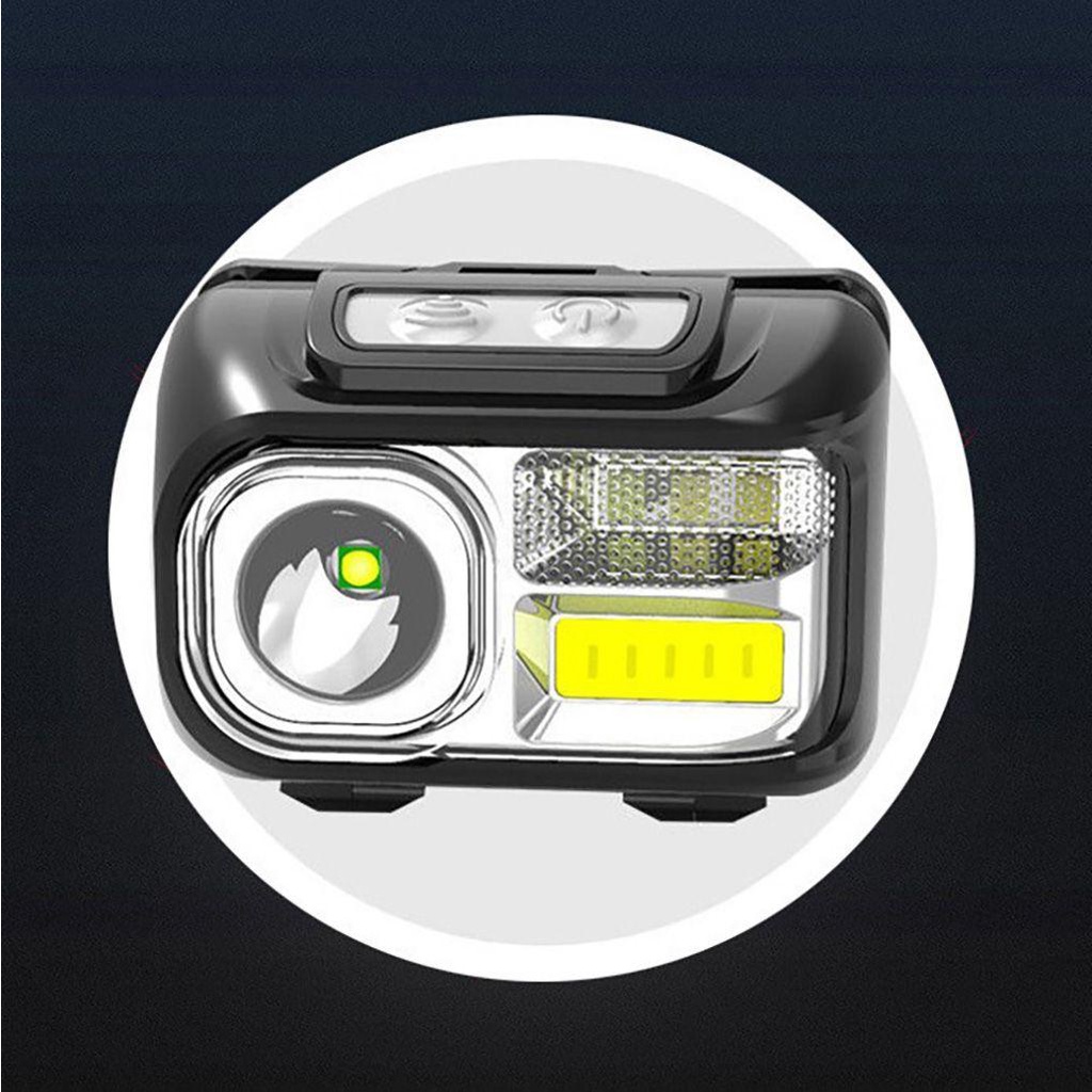 Vanes1 Đèn Pin Đeo Đầu Mini Trọng Lượng Nhẹ Sạc USB Độ Sáng Cao Bền Cao