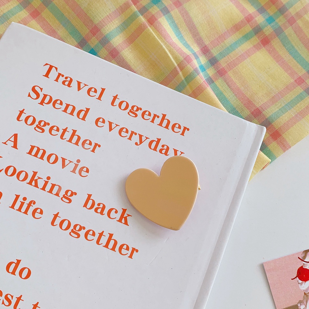 Kẹp Tóc Acrylic Hình Trái Tim Nhiều Màu Sắc Phong Cách Nhật Hàn Dễ Thương Cho Nữ