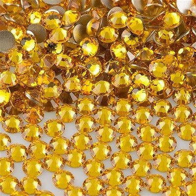 Pha lê dán màu vàng citrine