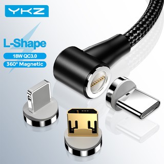 Dây cáp sạc YKZ từ tính kiểu khuỷu cho Iphone/Micro/USB/loại C