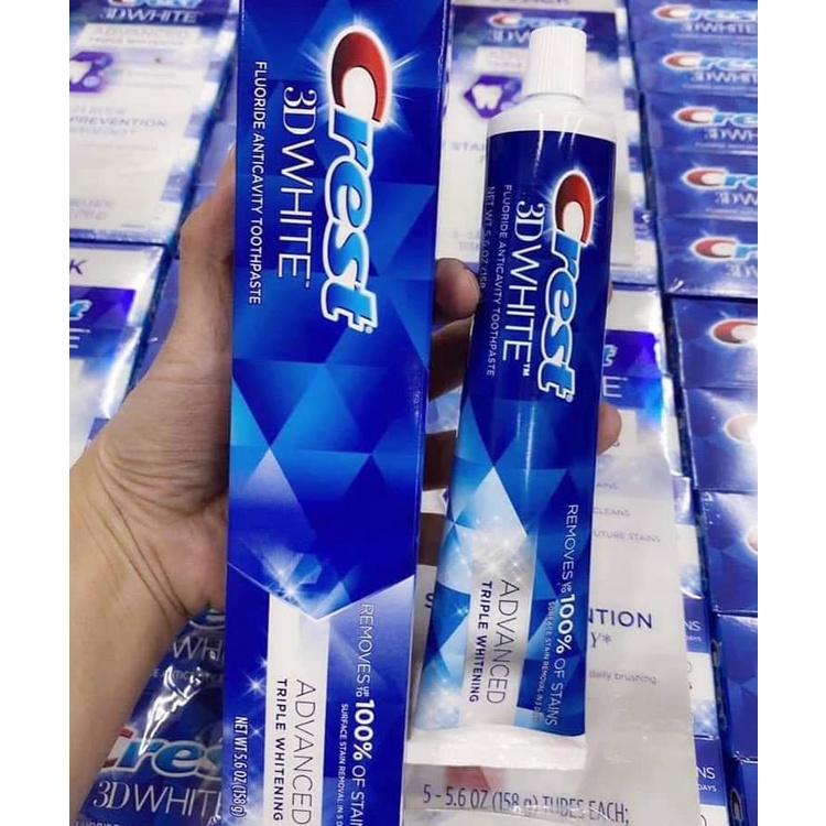 [CHÍNH HÃNG] Kem Đánh Răng Crest 3D Advanced Whitening Mỹ 158g