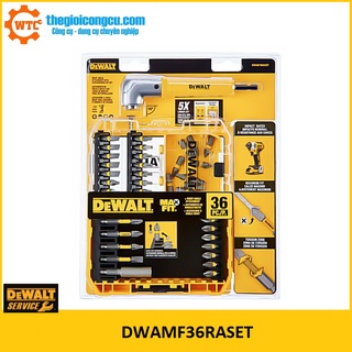 Bộ mũi vít và đầu chuyển góc 90° dewalt dwamf36raset