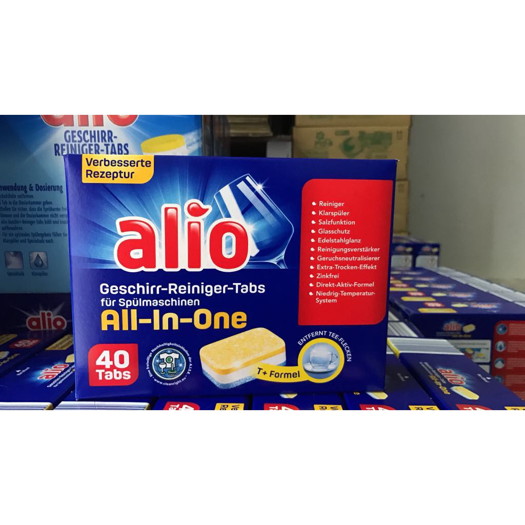 Viên rửa bát alio all in one 40 viên dùng cho máy rửa bát