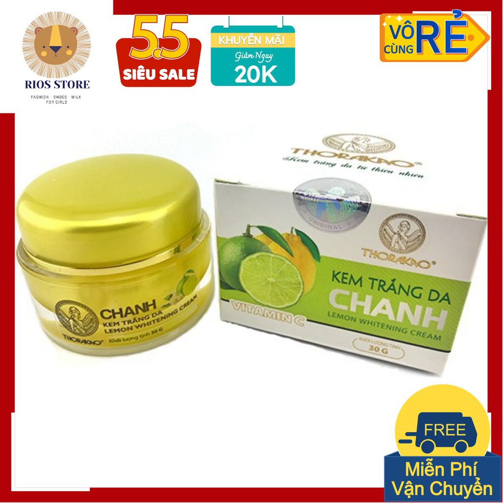 (Chính hãng) (Chính hãng) Kem Dưỡng Trắng Da Chanh Thorakao 30g