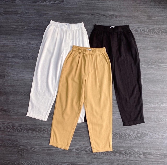 Quần baggy đũi xước kiểu nhật( cạp chun)
