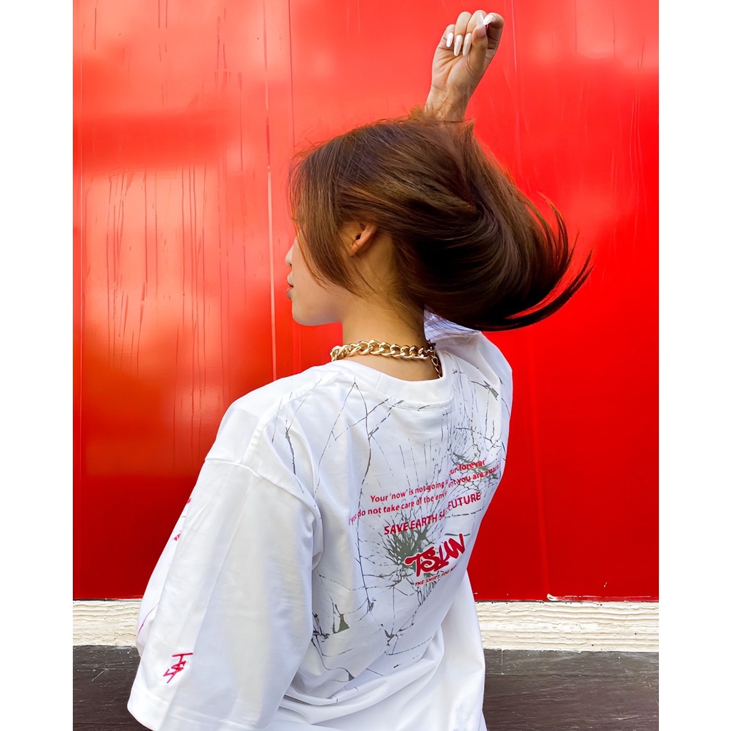 Áo Thun TSUN BrokenEarth - In Kéo Lụa - [UNISEX] - 2 Màu - Thêu Logo Tay Áo