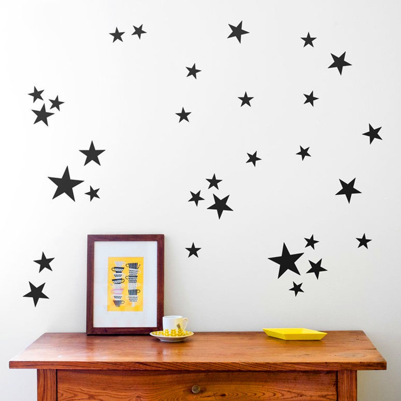20 Sticker Dán Tường Họa Tiết Ngôi Sao Chống Thấm Nước Dùng Trang Trí Phòng