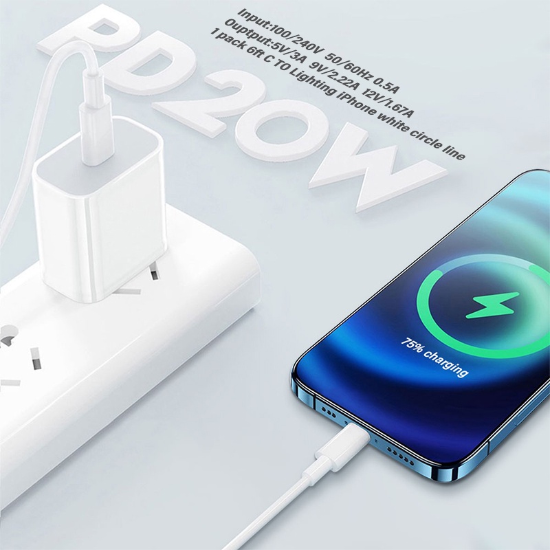 Củ Sạc Nhanh PD 20W Cho 8/X/11/11 Pro/12/12 Pro/13/13Pro/14/14 Pro/ Promax Bản Mỹ Chân Dẹt