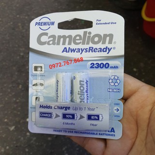 [2 viên] Pin sạc 1.2v AA-AAA Camelion