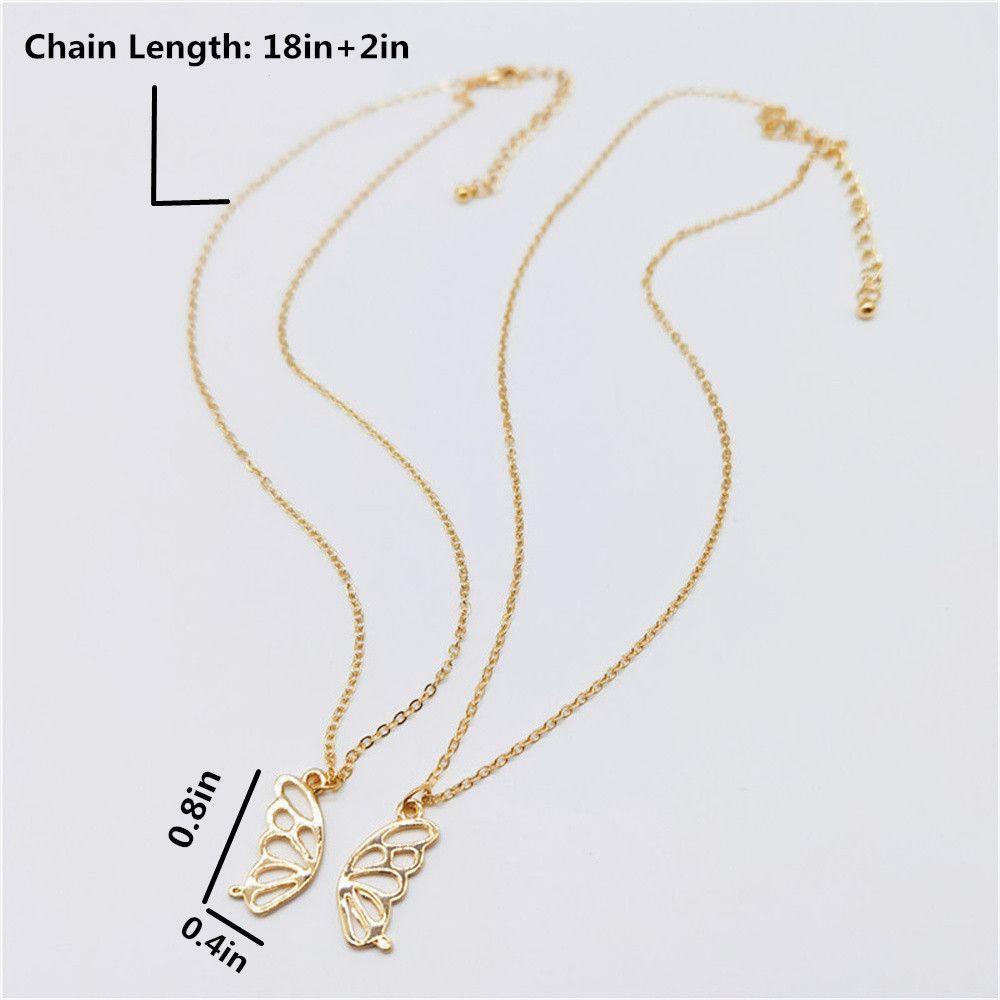 Set 1 Vòng cổ Tình Bạn Mặt Ghép Hình Trái Tim / Chữ Best Friend Thời Trang