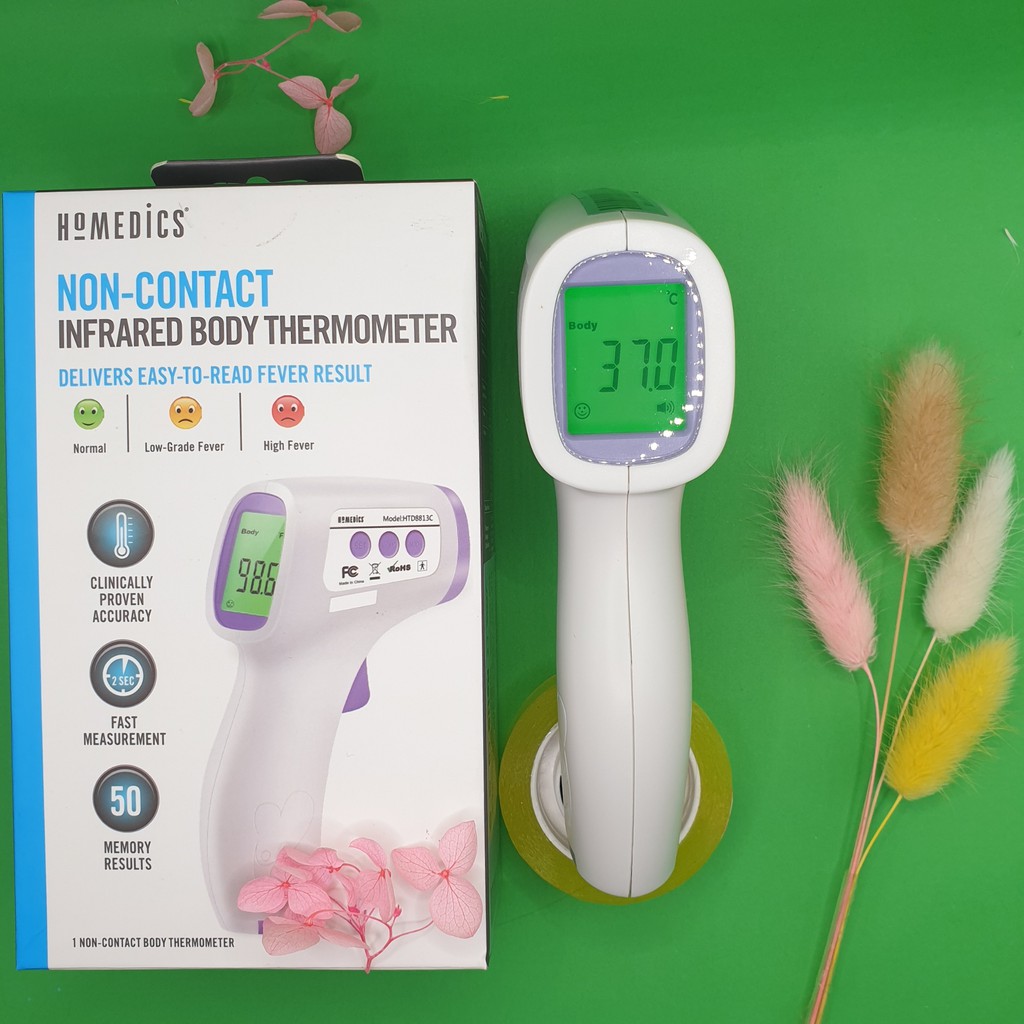 [BH 2năm] Nhiệt kế hồng Ngoại không tiếp xúcUSA HoMedics TIE-240, Nhiệt kế điện tử microlife, máy đo nhiệt độ thân nhiệt