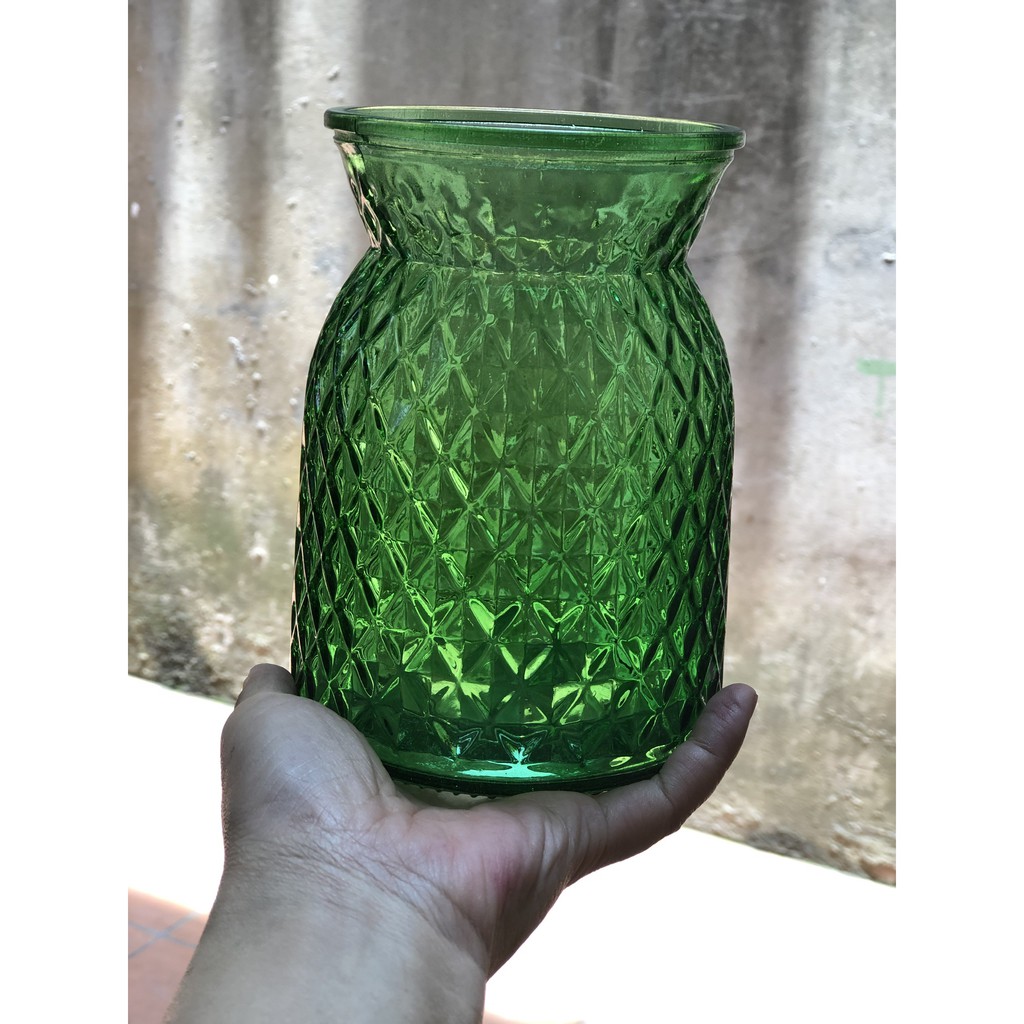 Bình hoa thủy tinh phong cách Bắc Âu 16cm PT004-1 - Lọ Cắm Hoa