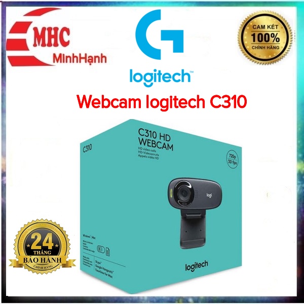 Webcam Logitech C310 Full HD, Tích hợp Micro, Góc rộng 60 độ, Chống ngược sáng, Nhận diện khuôn mặt