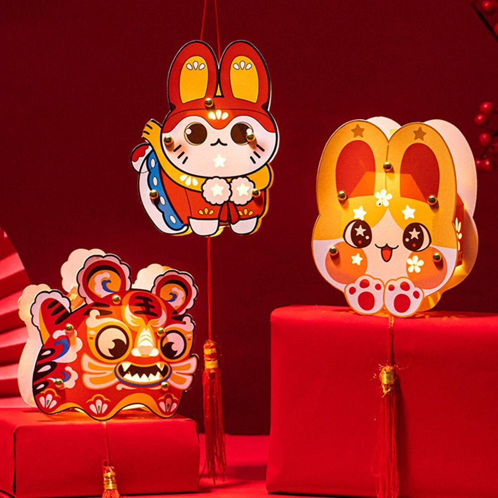 Lồng Đèn Giấy Thủ Công Dễ Thương Phong Cách Trung Hoa