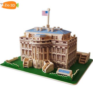 Mô hình lắp ráp gỗ 3D Nhà trắng