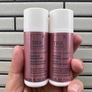 (siêu rẻ ) * Cặp Dầu gội xả phục hồi tóc hư tổn Tigi Copyright CUSTOM CARE REPAIR TRIAL KIT