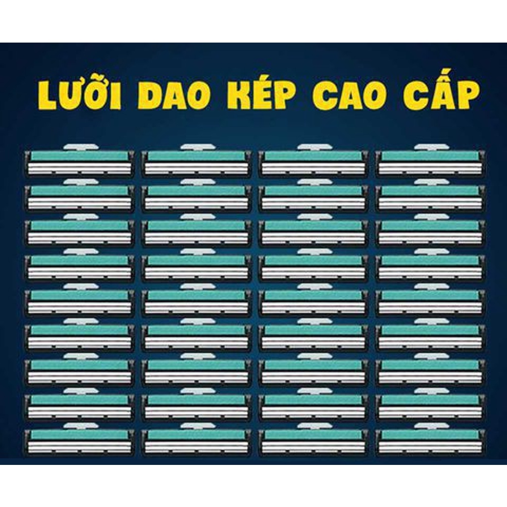 Bộ dao cạo râu 36 lưỡi cho nam - Tặng kèm 1 típ kem tạo bọt